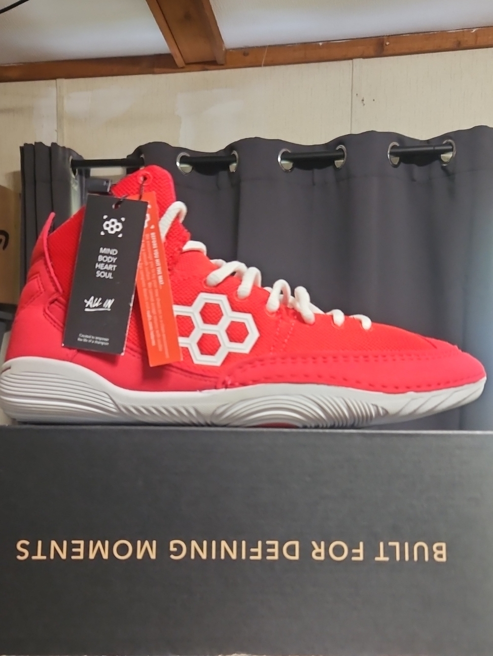 RUDIS Courage Wrestling Shoes: RED: NEW IN BOX: MENS 8 WOMENS 9.5